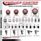Service Caster 5'' Red Poly Swivel 3/4'' Expanding Stem Caster Set with Brake, 4PK SCC-EX20S514-PPUB-RED-TLB-34-4 - alternate 2